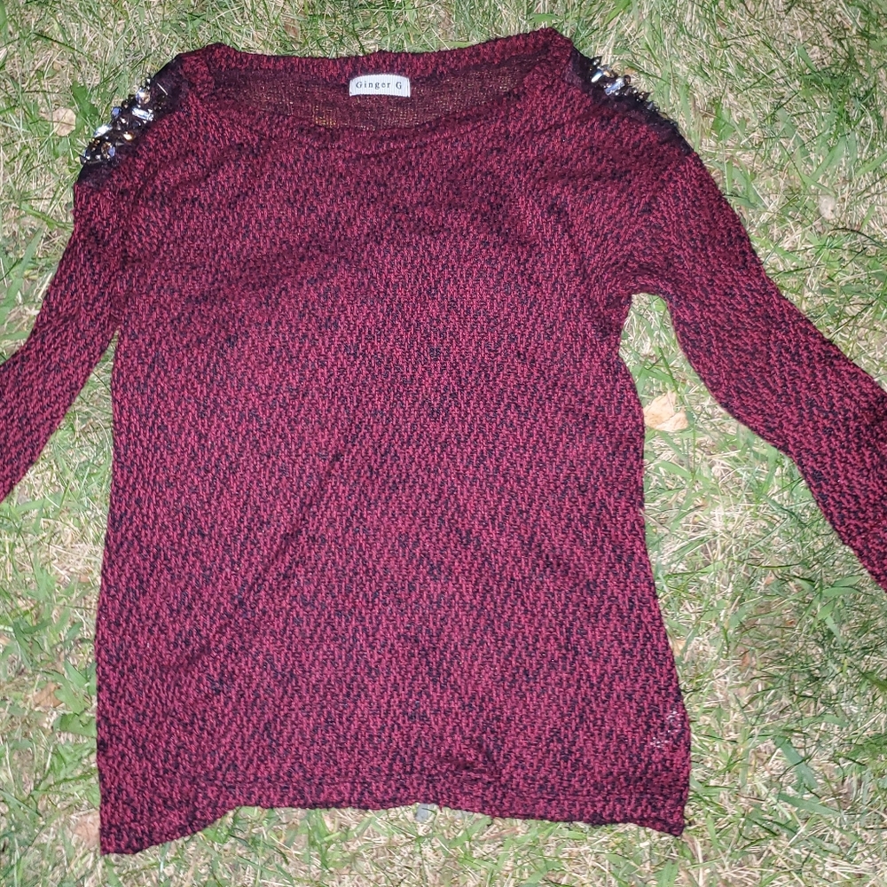Ginger G maroon sweater